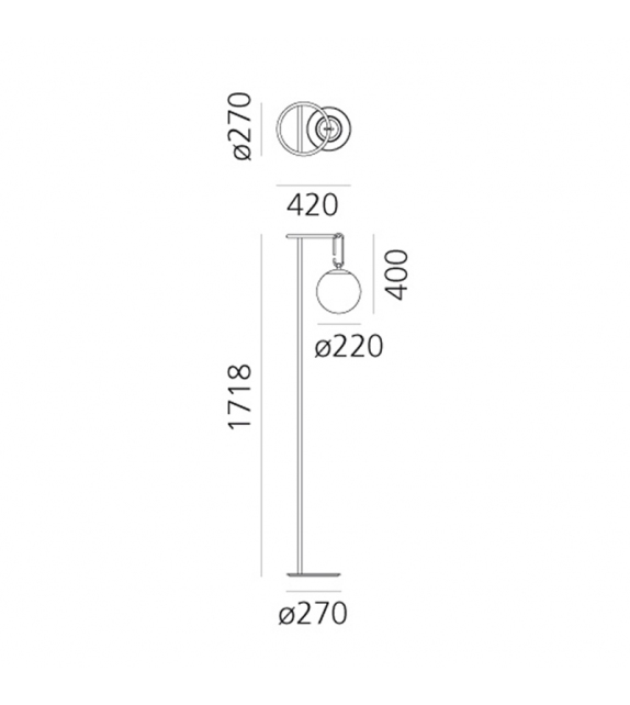 NH 22 Artemide Lampadaire