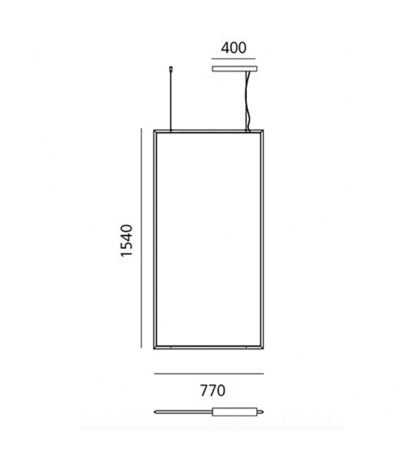 Discovery Space Rectangular Artemide Lampada a Sospensione