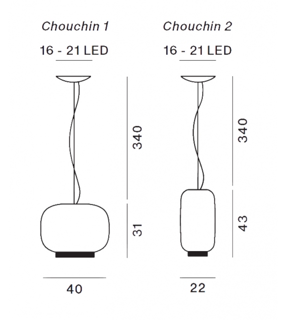 Chouchin Reverse Foscarini Hängeleuchte