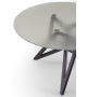 Ennea Ligne Roset Table Ronde avec Plateau en Verre