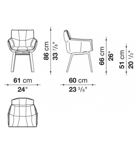 Husk P2F B&B Italia Poltroncina