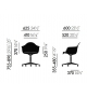 Eames Plastic Armchair PACC Chaise Pivotant Avec Rembourrage Vitra