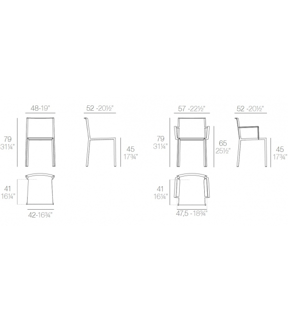 Quartz Set de 4 Sillas Vondom