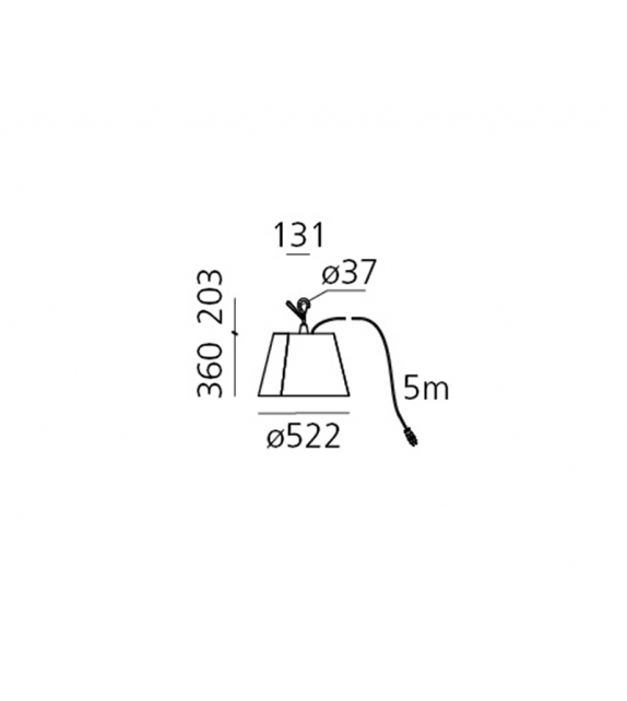 Tolome Paralume Hook Artemide Outdoor Suspension