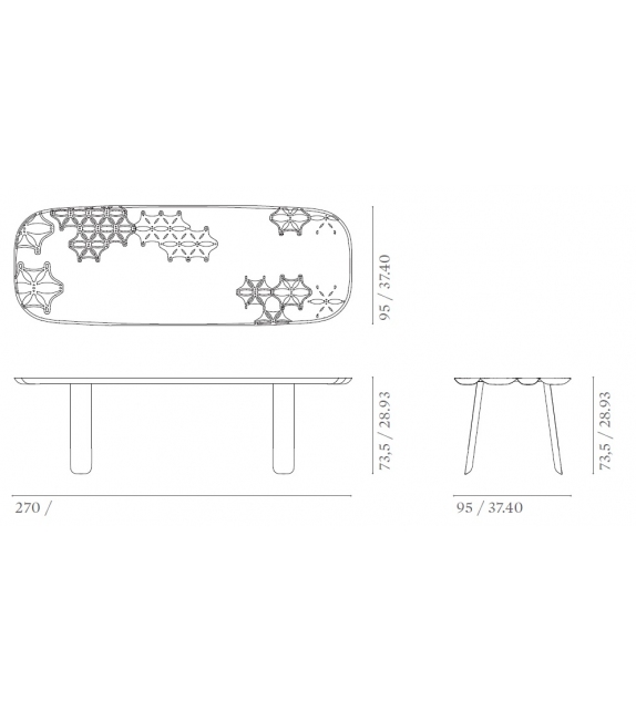 Marblelace Biscuit Budri Table