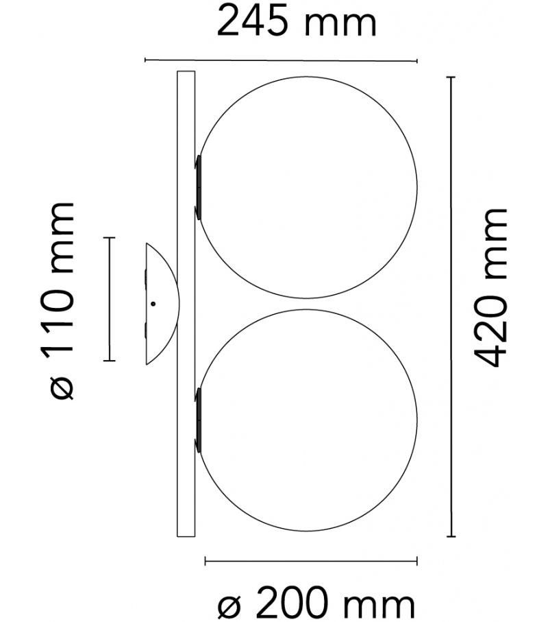 IC C/W1 Double Flos Wandleuchte