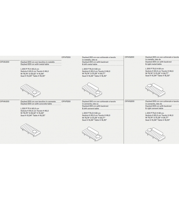 Tacchini Daybed con Tavolino Five to Nine