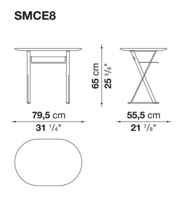 Pathos '13 Oval Side Table Maxalto