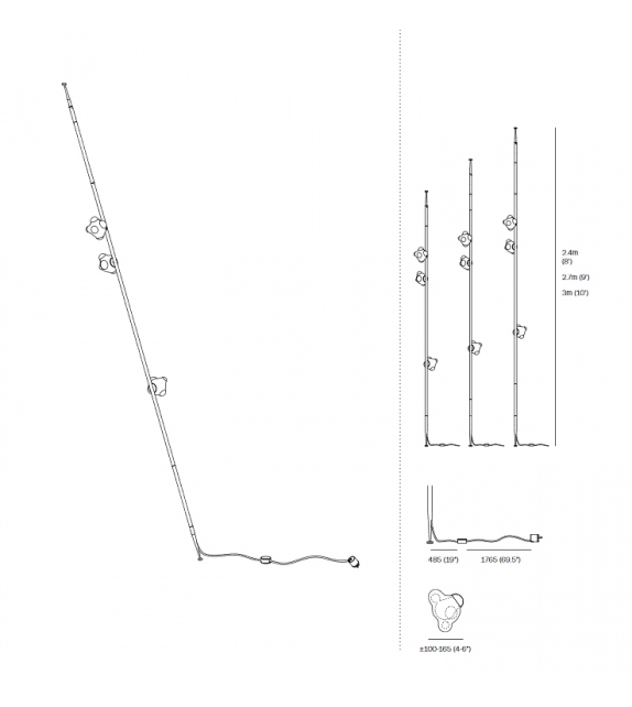 57 Stem Bocci Lampadaire