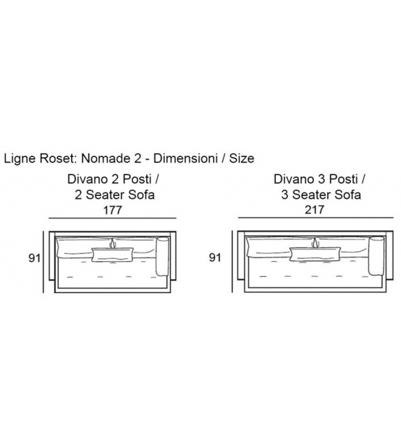 Nomade 2 Ligne Roset Divano