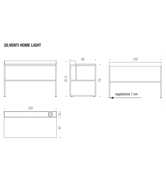 20.Venti Home Light MDF Italia Desk