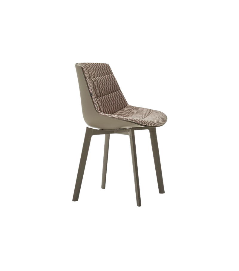 Flow Chair MDF Italia Sedia Imbottita 4 Gambe Cross