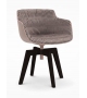 Flow Slim Padded Armchair With 4-Legged Oak MDF Italia