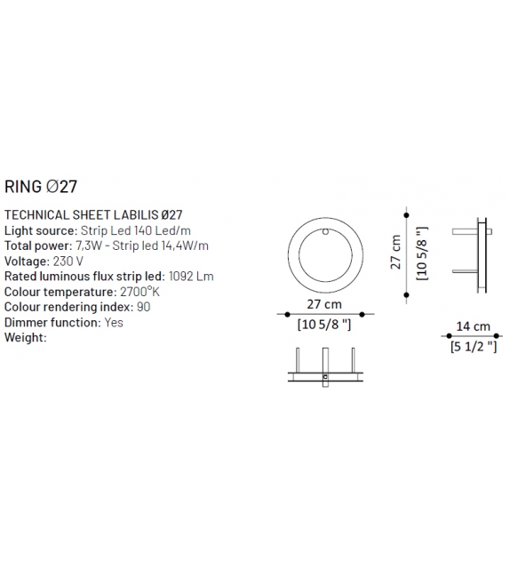 Labilis Paolo Castelli Wall Lamp