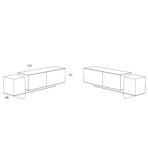 Shore Minotti Italia Meuble de Rangement