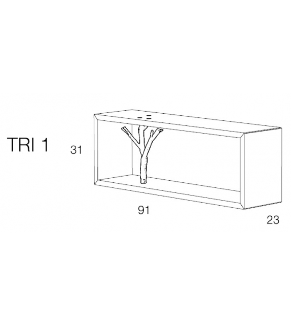 Tri Minotti Italia Estante de Pared / Contenedor