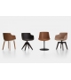 Flow Leather Chair with Stem Base MDF Italia