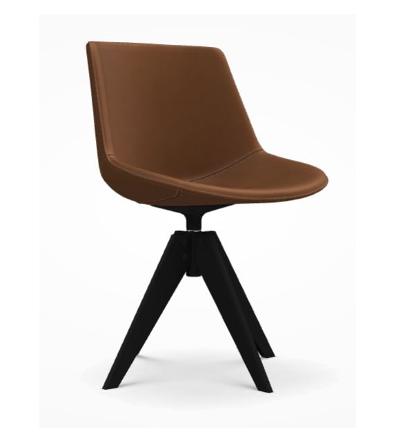 Flow Leather Chair 4 Legs VN Steel MDF Italia