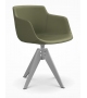 Flow Leather Chair 4 Legs VN Steel MDF Italia