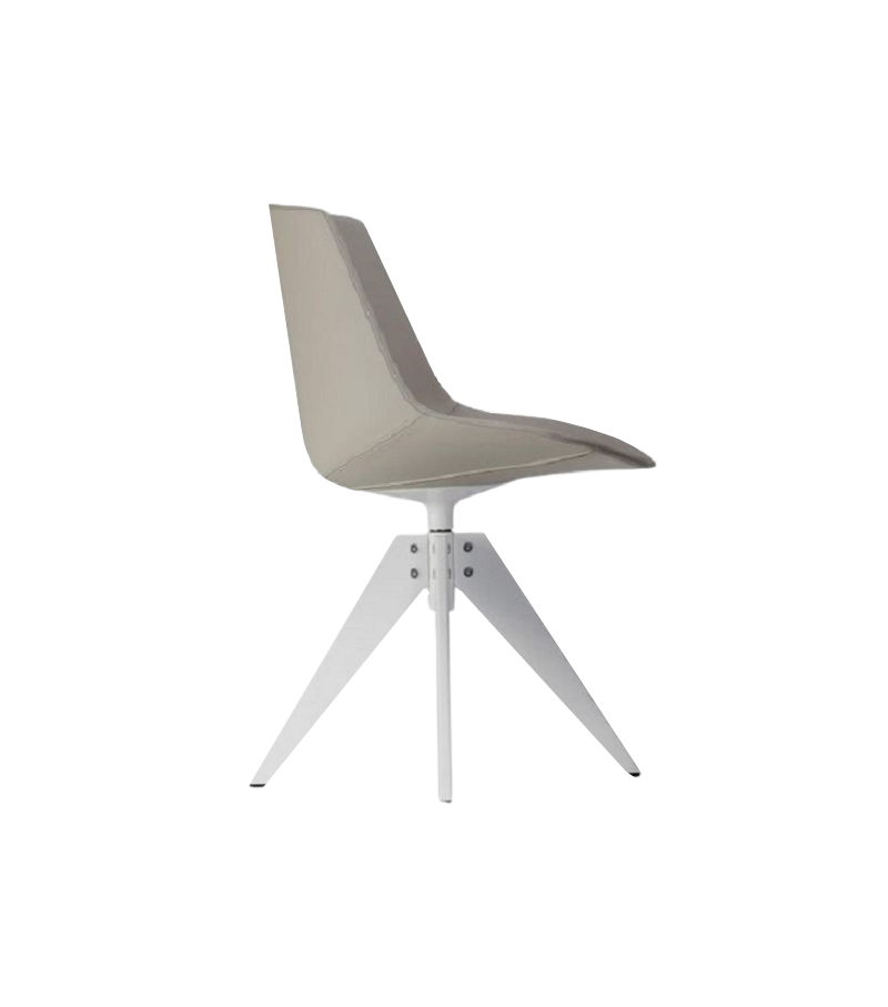 Flow Leather Chair 4 Legs VN Steel MDF Italia