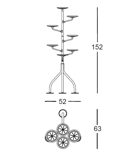 400 Albero Zanotta Support pour Plante