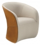 873 Calla Zanotta Small Armchair with Hide Shell