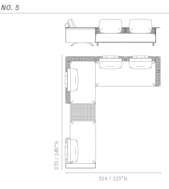 Solaria Poltrona Frau Sofá Modular