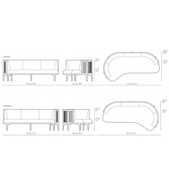 RF1903 Sideways Carl Hansen & Søn Canapé