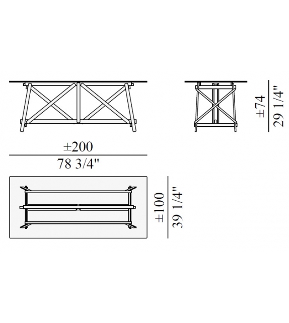 A'mare Edra Rectangular Table