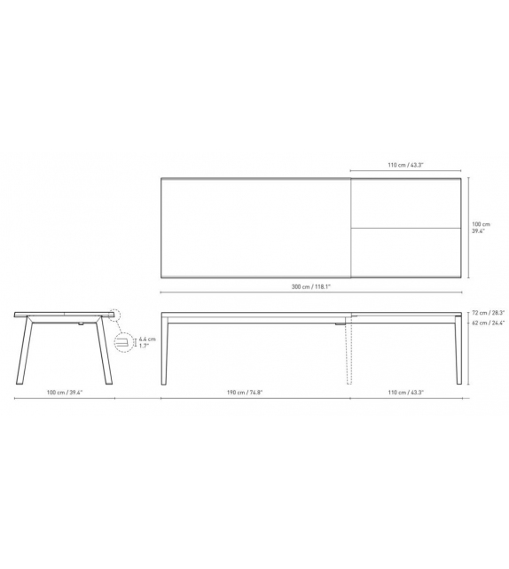 SH900 Extend Carl Hansen & Søn Table