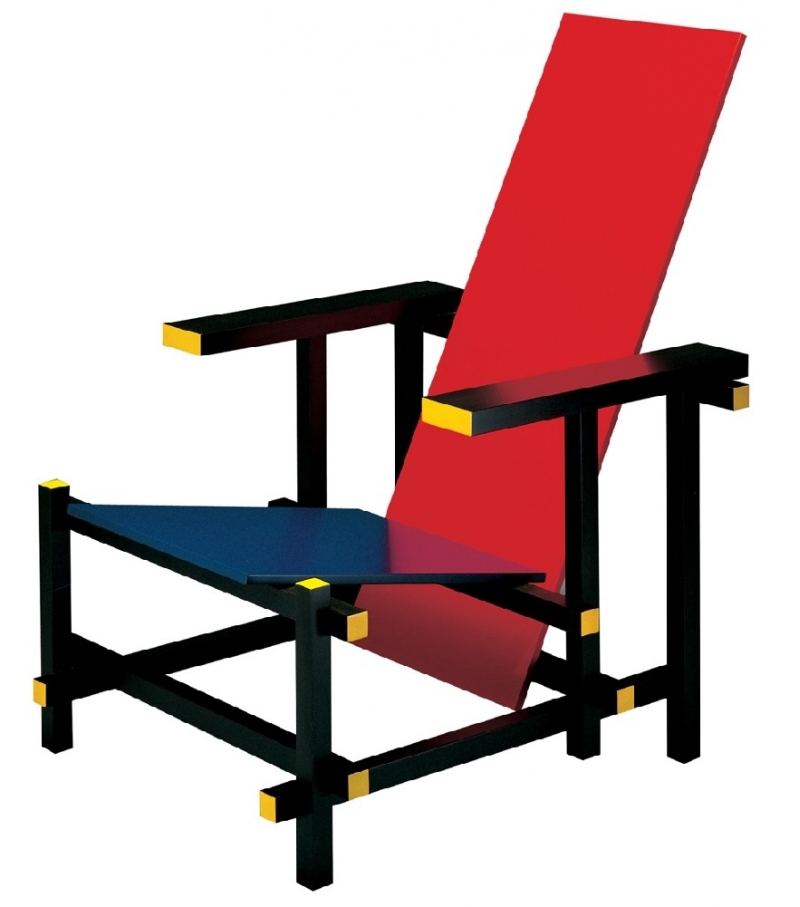 635 Red and Blue Cassina Poltroncina