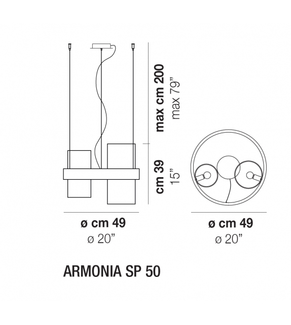 Armonia Vistosi Pendant Lamp 50