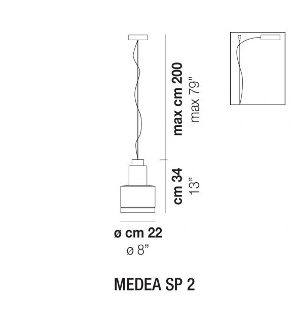 Medea SP2 Vistosi Pendant Lamp