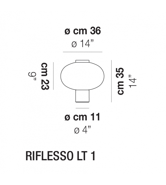 Riflesso LT 3 Vistosi Lámpara de Mesa