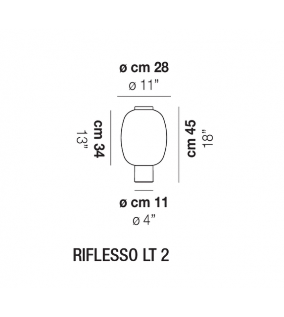 Riflesso LT 1 Vistosi Lámpara de Mesa