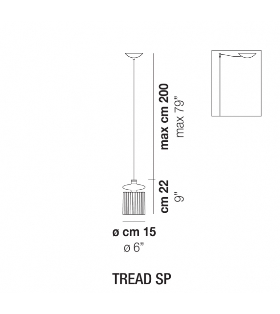 Tread Vistosi Suspension Lamp