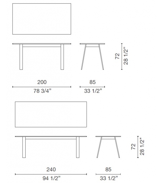 Bac Rectangular Table Cappellini