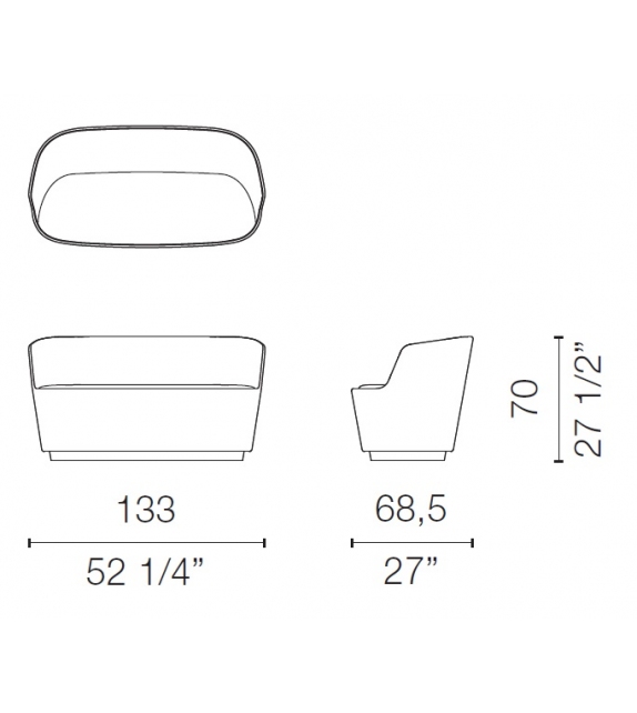 Orla Cappellini Small Sofa - Milia Shop