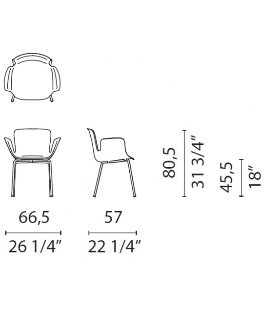 Juli Plastic Cappellini Small Armchair