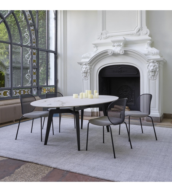 Odessa Ligne Roset Table With Top In Ceramic Stoneware