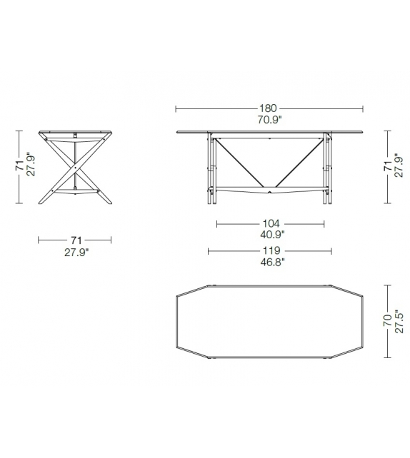 833 Cavalletto Table Cassina