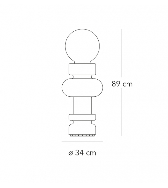 Re Fontana Arte Tischleuchte/Bodenleuchte