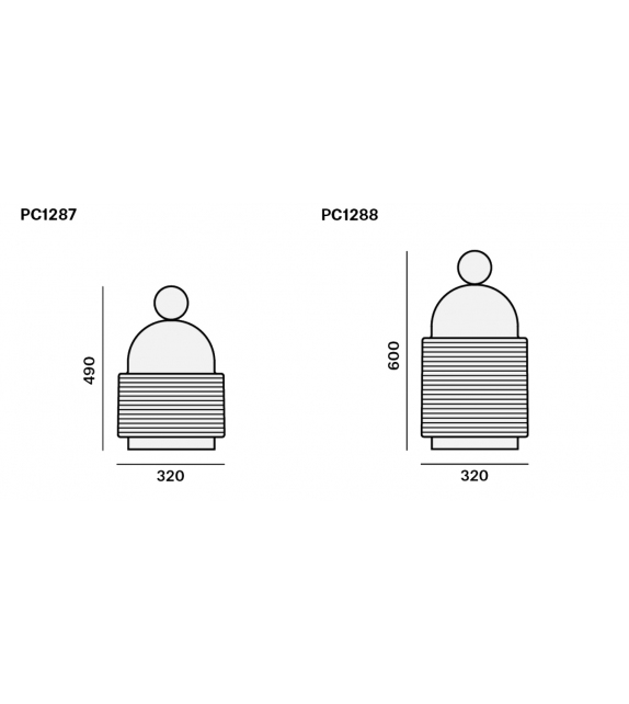 Dome Nomad Lines Brokis Tischleuchte