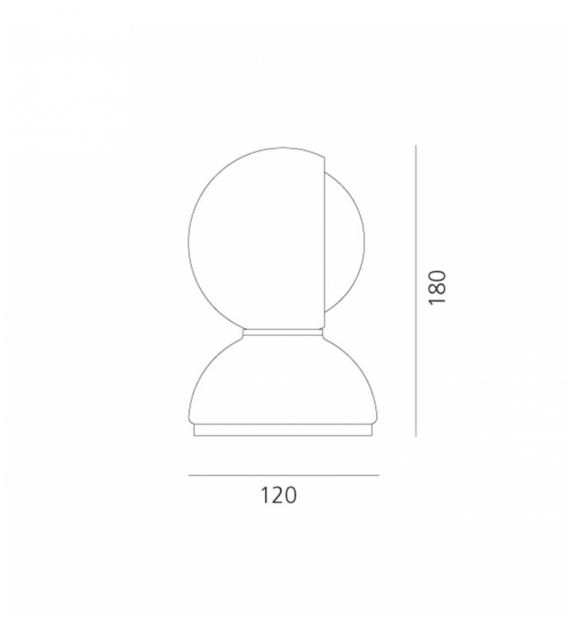 PrêtPrêt pour l'expédition - Eclisse PVD Artemide Lampe de Table