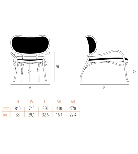 Lehnstuhl Gebrüder Thonet Vienna Sillón