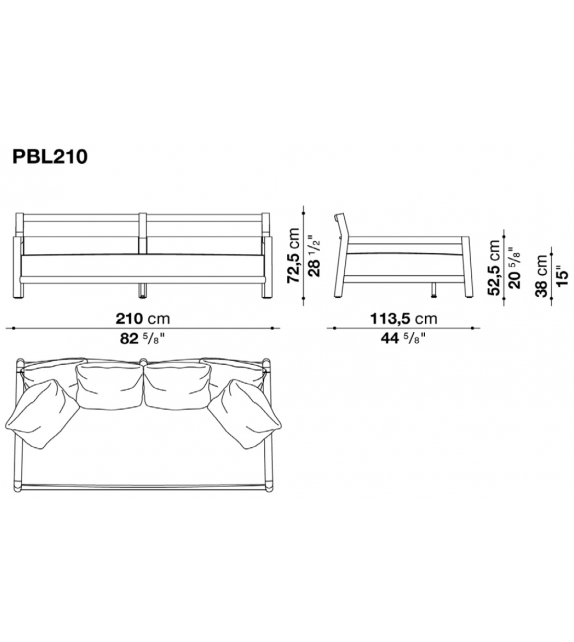 Pablo B&B Italia Outdoor Sofa