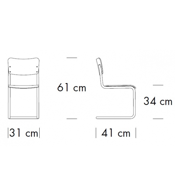 S 43 K Thonet Sedia per Bambini