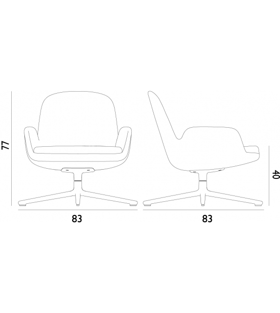 Era Normann Copenhagen Lounge Chair Low Swivel