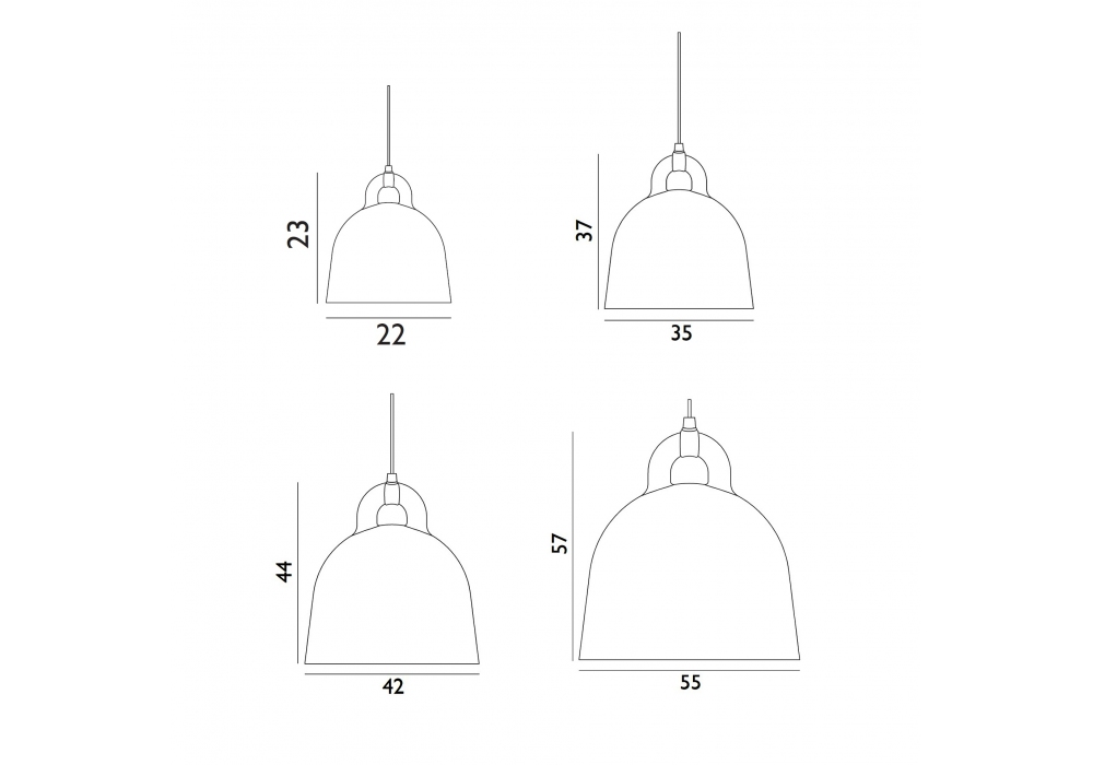 Bell Normann Pendant Lamp - Milia