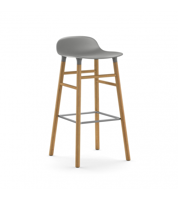 Form Normann Copenhagen Stool with Wood Legs - Milia Shop